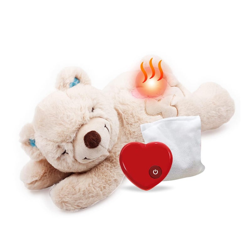 ALL FOR PAWS Puppy Soothing Heartbeat Bear Comfort Dog Sleep Aid Plush Toy for Crate Training - Image 1